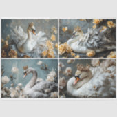 Zwaancollage decoupage tissuepapier (Voorkant)