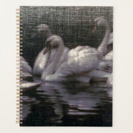 Zwaanmeer in het maanlicht planner