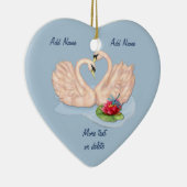 Zwaanpaar - Aanpassen Keramisch Ornament (Rechts)