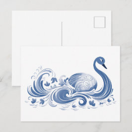 Zwaanpatroon Briefkaart