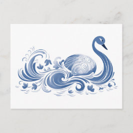 Zwaanpatroon Briefkaart