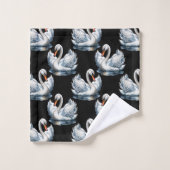 Zwaanvogels patroon ontwerp bad handdoek (Wasdoekje)