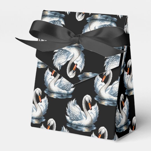 Zwaanvogels patroon ontwerp bedankdoosjes (Voorkant Zijde)