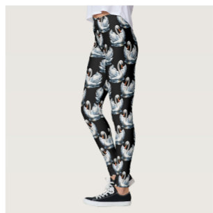 Zwaanvogels patroon ontwerp leggings