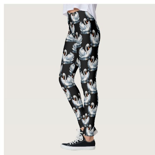 Zwaanvogels patroon ontwerp leggings