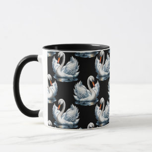 Zwaanvogels patroon ontwerp mok