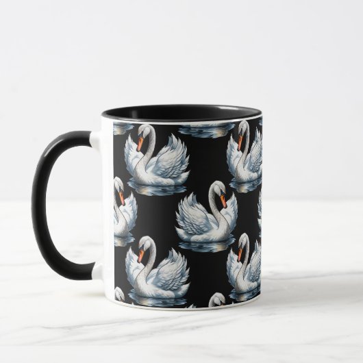 Zwaanvogels patroon ontwerp mok (Links)