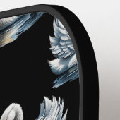 Zwaanvogels patroon ontwerp pickleball paddle (Links Detail)