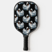 Zwaanvogels patroon ontwerp pickleball paddle (Achterkant)