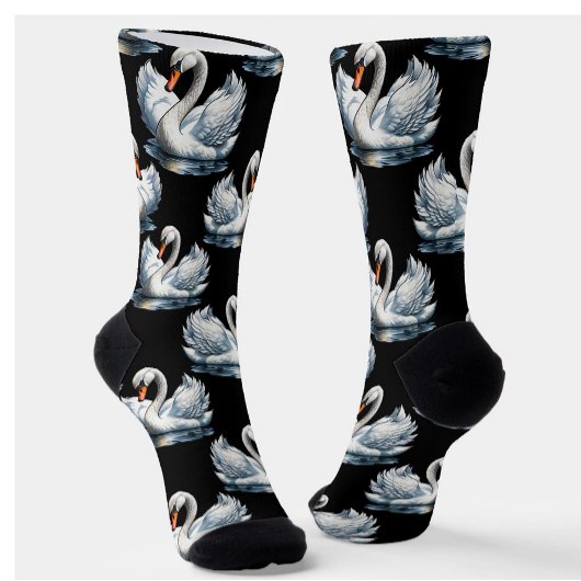 Zwaanvogels patroon ontwerp sokken