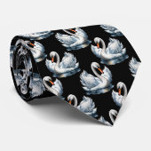 Zwaanvogels patroon ontwerp stropdas (Opgerold)