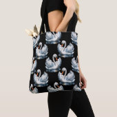 Zwaanvogels patroon ontwerp tote bag (Dichtbij)