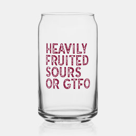 Zwaar bewerkte zuren of GTFO-glazen blikje Blikvorm Glas