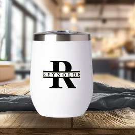 Zwaar gebold monogram en naam zwart/goud ID613