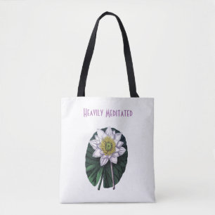 Zwaar Gemediteerde Grappige Lotus Tote Bag