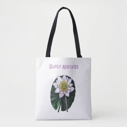 Zwaar Gemediteerde Grappige Lotus Tote Bag (Voorkant)