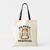 Zwaar gemediteerde grappige yoga tote bag (Achterkant)