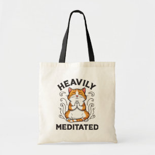 Zwaar gemediteerde grappige yoga tote bag