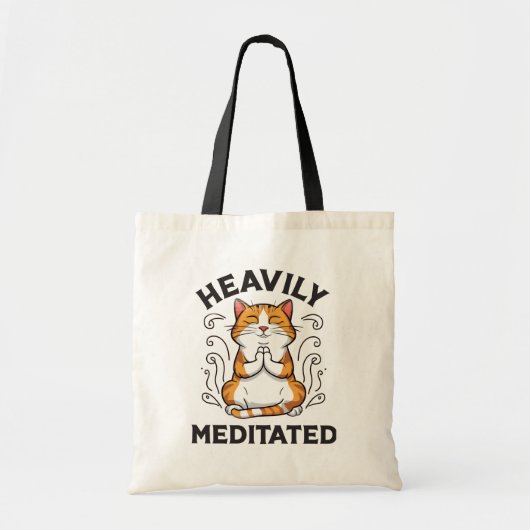 Zwaar gemediteerde grappige yoga tote bag (Voorkant)