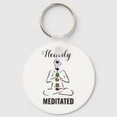 Zwaar geMeditteerde Chakra Button Sleutelhanger (Voorkant)