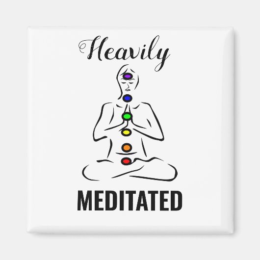 Zwaar geMeditteerde Chakra Meditation Magnet (Voorkant)