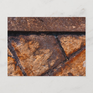 Zwaar Geroeste Stenen Muur Textuur Close-up Briefkaart