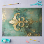 Zwaar goud Victoria ornament smaragdgroen  Tissuepapier (Craft)