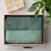 Zwaar goud Victoriaans ornament turquoise Tissuepapier (Geschenk)