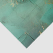 Zwaar goud Victoriaans ornament turquoise Tissuepapier (Detail)