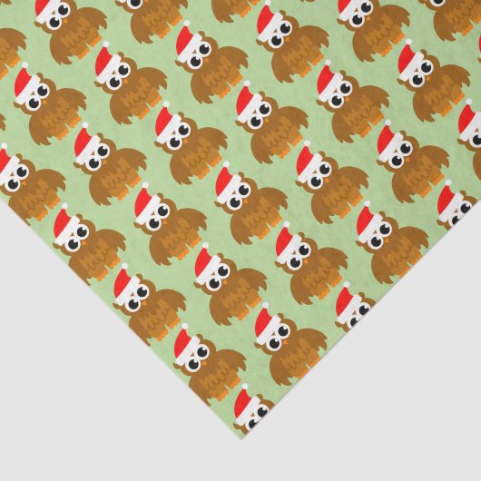 Zwaar kerstpapier met schattige kerstmanowl tissuepapier (Detail)