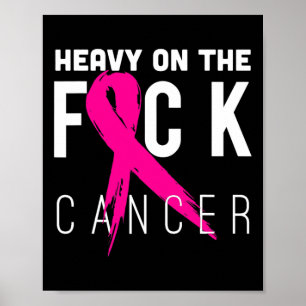 Zwaar op de FCK Cancer Support Borstkanker Awar Poster