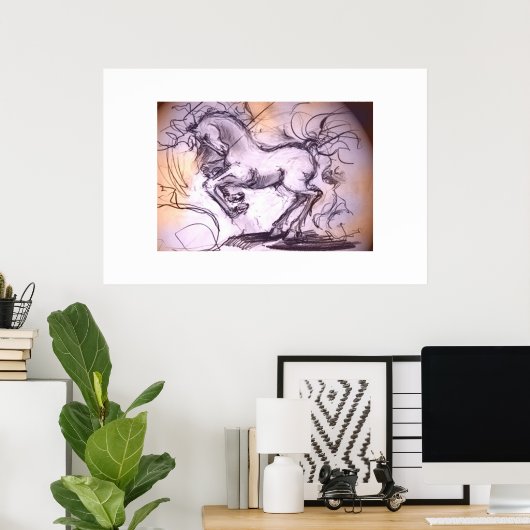 Zwaar paard poster (Thuiskantoor)