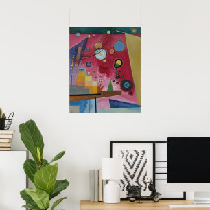 Zwaar Rood door Wassily Kandinsky Poster