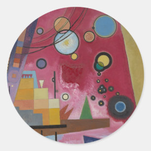 Zwaar Rood door Wassily Kandinsky Ronde Sticker