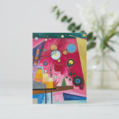 Zwaar rood schilderij van Kandinsky Briefkaart (Staand voorkant)