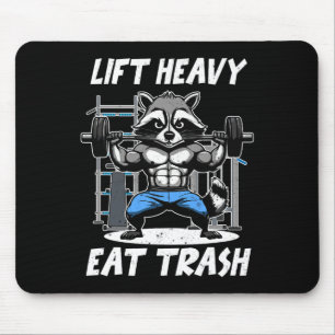 Zwaar tillen Eet afval Gewichtheffen Bodybuilding Muismat