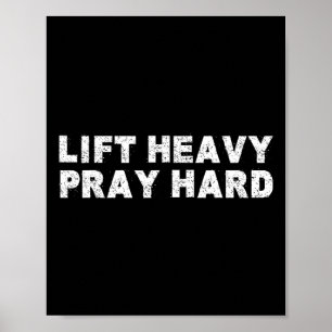Zwaar tillen hard bidden Fitness Bodybuilding Jezu Poster