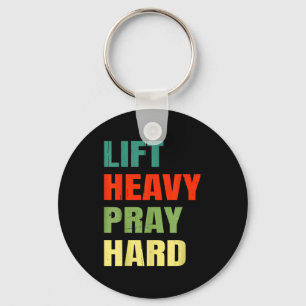 Zwaar tillen hard bidden Gym Christelijke grappige Sleutelhanger