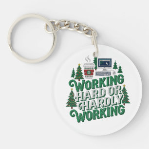 Zwaar Werkend Of Naarstig Lui Lelijk Kersttrui Sleutelhanger