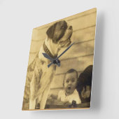 Zwaarborg baby 1920 vierkante klok (Hoek)