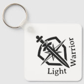 Zwaard en Schild van de Lichtkrijger Sleutelhanger (Voorkant)