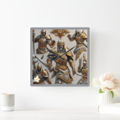 "Zwaard en schild" Vierkante Klok (Huis)