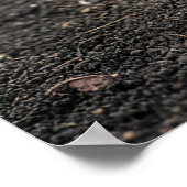 Zwaard in de grond bedekt met bladeren poster (Hoek)