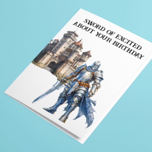 Zwaard Ridder verjaardag Kaart
