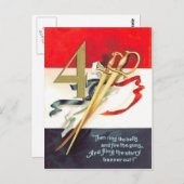 Zwaard Sabre Rood Wit Blauw Briefkaart (Voorkant / Achterkant)