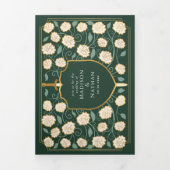 Zwaard & Schild Middeleeuwse Fantasie Bruiloft Gro Drieluik Uitnodiging (Cover)