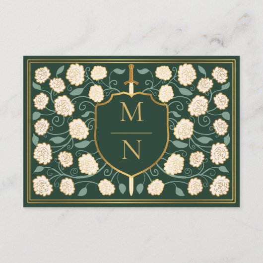 Zwaard & Schild Middeleeuwse Fantasie Bruiloft RSV Informatiekaartje (Achterkant)