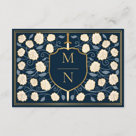 Zwaard & Schild Middeleeuwse Fantasie Bruiloft RSV Informatiekaartje (Achterkant)