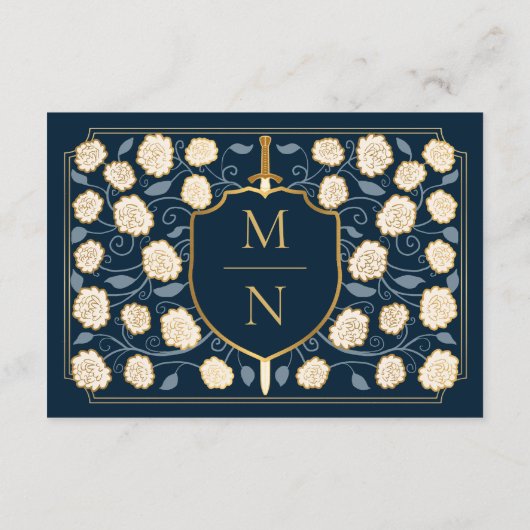 Zwaard & Schild Middeleeuwse Fantasie Bruiloft RSV Informatiekaartje (Achterkant)