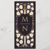 Zwaard & Schild Middeleeuwse Fantasy Monogram Brui Menu (Achterkant)